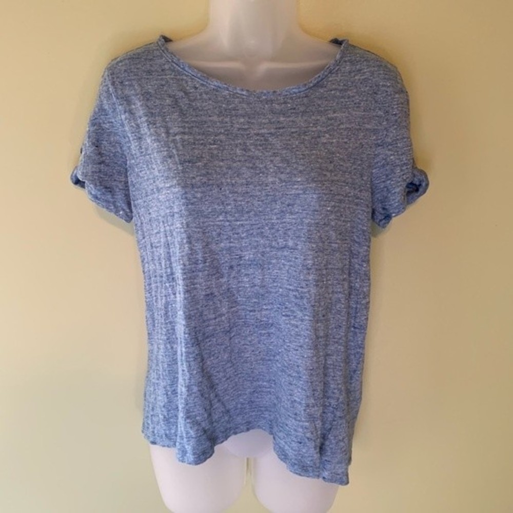 Athleta 100% Linen Tee Shirt, Size Small